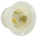 Leviton 30 Amp 600V NEMA L9-30P 2P 3W Flanged Inlet Locking Receptacle Industrial Grade Grounding White (2655)