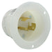 Leviton 20 Amp 125/250V NEMA Non-NEMA 3P 3W Flanged Inlet Locking Receptacle Industrial Grade Non-Grounding White (3325-C)