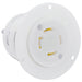 Leviton 30 Amp 125/250V NEMA L14-30R 3P 4W Flanged Outlet Locking Receptacle Industrial Grade Grounding White (2716)