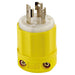 Leviton 30 Amp 250V NEMA L6-30P 2P 3W Locking Plug Industrial Grade Grounding Corrosion-Resistant Yellow-White (26CM-21)