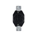 Leviton 20 Amp 125/250V Non-NEMA 3P 3W Flush Mounting Locking Receptacle Industrial Grade Grounding Black (7310-BG)