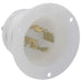 Leviton 20 Amp 250V 3-Phase NEMA L15-20P 3P 4W Flanged Inlet Locking Receptacle Industrial Grade Grounding White (2425)