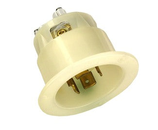 Leviton 20 Amp 120/208V 3-Phase Y NEMA L18-20P 4P 4W Flanged Inlet Locking Receptacle Industrial Grade Non-Grounding White (2445)