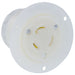 Leviton 20 Amp 125/250V NEMA L10-20R 3P 3W Flanged Outlet Locking Receptacle Industrial Grade Non-Grounding White (2366)