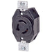 Leviton 20 Amp 125/250V Non-NEMA 3P 3W Flush Mounting Locking Receptacle Industrial Grade Non-Grounding Black (7310-B)