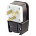 Leviton 50 Amp 250V NEMA 6-50P 2P 3W Plug Straight Blade Industrial Grade Grounding Angle Black (9650-P)