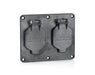 Leviton 2 1.56 Inch Diameter Single Receptacle Cover Plate With Weather-Resistant Flip Lid Black (3263W-E)