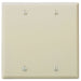 Leviton 2-Gang No Device Blank Wall Plate Standard Size Thermoset Box Mount Ivory (86025)