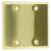 Leviton 2-Gang blank Metal Wall Plate Polished Brass Finish 2 Blanks Box Mount (81025-PB)