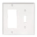 Leviton 2-Gang 1-Toggle 1-Decora Stainless Steel Midway Size Wall Plate Stainless Steel (SJ126-40)