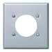 Leviton 2-Gang Flush Mount 2.15 Inch Diameter Device Receptacle Wall Plate Standard Size Steel Device Mount Aluminum (4934)