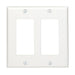 Leviton 2-Gang Decora/GFCI Device Decora Wall Plate/Faceplate Standard Size Thermoplastic Nylon Device Mount White (80409-NW)
