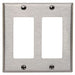 Leviton 2-Gang Decora/GFCI Device Decora Wall Plate Standard Size 302 Stainless Steel Device Mount (84409-40)