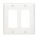 Leviton 2-Gang Decora/GFCI Device Decora Wall Plate/Faceplate Standard Size Thermoset Device Mount White (80409-W)