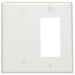 Leviton 2-Gang 1-Blank 1-Decora/GFCI Device Combination Wall Plate Standard Size Painted Metal Strap Mount White (P1426-W)