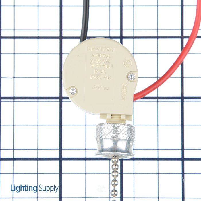 Leviton 3 Amp 125V AC-L 6 Amp 125VAC 3 Amp 250VAC 1/4 HP 125/250 Voltage Heavy-Duty Single Circuit Black And Red Leads (1689-75)