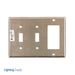 Leviton 3-Gang 2-Toggle 1-Decora/GFCI Device Combination Wall Plate Standard Size 302 Stainless Steel Device Mount (84421-40)