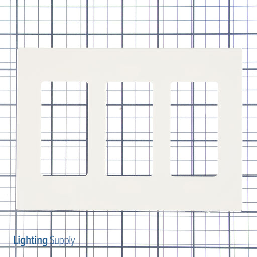 Leviton 3-Gang Decora Plus Screwless Snap-On Wall Plate/Faceplate Light Almond (80311-ST)