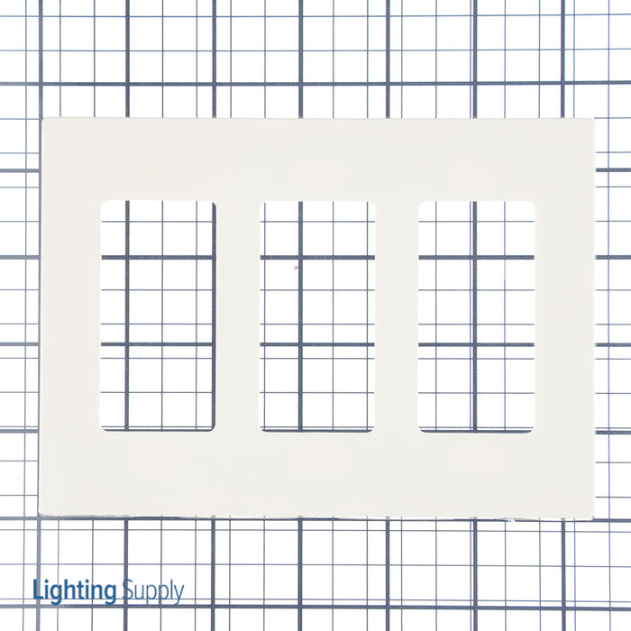 Leviton 3-Gang Decora Plus Screwless Snap-On Wall Plate/Faceplate Light Almond (80311-ST)