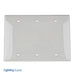 Leviton 3-Gang No Device Blank Wall Plate Standard Size Thermoplastic Nylon Box Mount Gray (80735-GY)