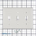 Leviton 3-Gang Toggle Device Switch Wall Plate Standard Size Thermoset Device Mount White (88011)