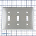 Leviton 3-Gang Toggle Device Switch Wall Plate Standard Size Aluminum Device Mount Aluminum (83011)