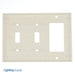 Leviton 3-Gang Wall Plate/Faceplate 2-Toggle 1-Decora Device Light Almond (80421-T)