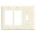Leviton 3-Gang Standard Size Wall Plate 2-Decora/GFCI 1-Toggle Light Almond (80431-T)