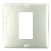 Leviton 2-Gang 1-Decora/GFCI Centered Device Decora Wall Plate Standard Size 302 Stainless Steel Device Mount (S746-N)
