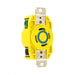 Leviton 30 Amp 250V 3-Phase NEMA L15-30R 3P 4W Flush Mounting Locking Receptacle Industrial Grade Grounding Corrosion-Resistant Yellow (27CM-20)