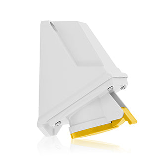 Leviton 32 Amp 100-130V 2P+E Socket Outlet (2P 3W) Clock Position 4 IEC/EN 60309-1 And 60309-2 International Configuration Surface Mounting Socket Outlet Yellow (S232-S4)