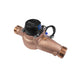 Leviton 3/4 Inch Bronze Hot Water Meter With Couplings (WMH75-BU1)