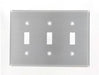 Leviton 3-Gang Toggle Device Switch Wall Plate Standard Size Aluminum Device Mount Aluminum (83011)