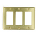 Leviton 3-Gang Decora/GFCI Device Decora Wall Plate/Faceplate Standard Size Polished Brass Device Mount (81411-PB)