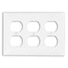 Leviton 3-Gang Duplex Device Receptacle Wall Plate Standard Size Thermoplastic Nylon Device Mount Ivory (80730-I)
