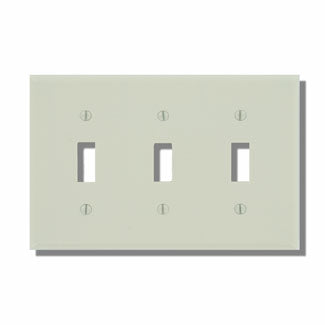 Leviton 3-Gang Standard Size Wall Plate 3-Toggle Light Almond (78011)