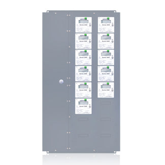 Leviton Series 2000 Submeter 11-Meter Extra-Large MMU Indoor Surface Mount Enclosure 208VAC 3P/4W Configured For Amperage Ratings Submeter Only (2X211-CFG)