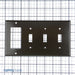 Leviton 4-Gang 3-Toggle 1-Decora/GFCI Device Combination Wall Plate Standard Size Thermoset Device Mount Brown (P326)