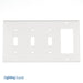 Leviton 4-Gang 3-Toggle 1-Decora/GFCI Device Combination Wall Plate Standard Size Thermoset Device Mount White (P326-W)