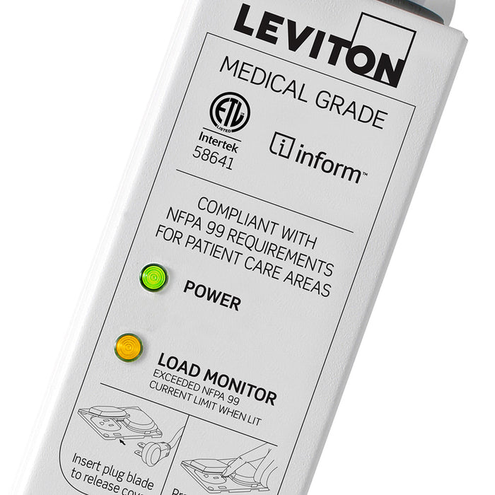 Leviton 4-Outlet Power Strip 15A Non-Surge 15 Foot Cord (53C4M-1N5)