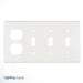 Leviton Combination Wall Plate 4-Gang 3-Toggle 1-Duplex Device Standard Size Thermoset Device Mount White (P38-W)