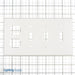 Leviton Combination Wall Plate 4-Gang 3-Toggle 1-Duplex Device Standard Size Thermoset Device Mount White (P38-W)