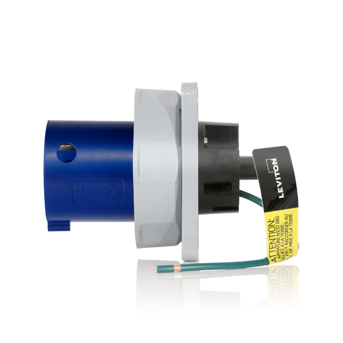 Leviton 60 Amp Pin And Sleeve Inlet-Blue (360B6WLEV)