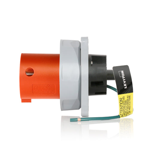 Leviton 60 Amp Pin And Sleeve Inlet-Orange (460B12WLEV)