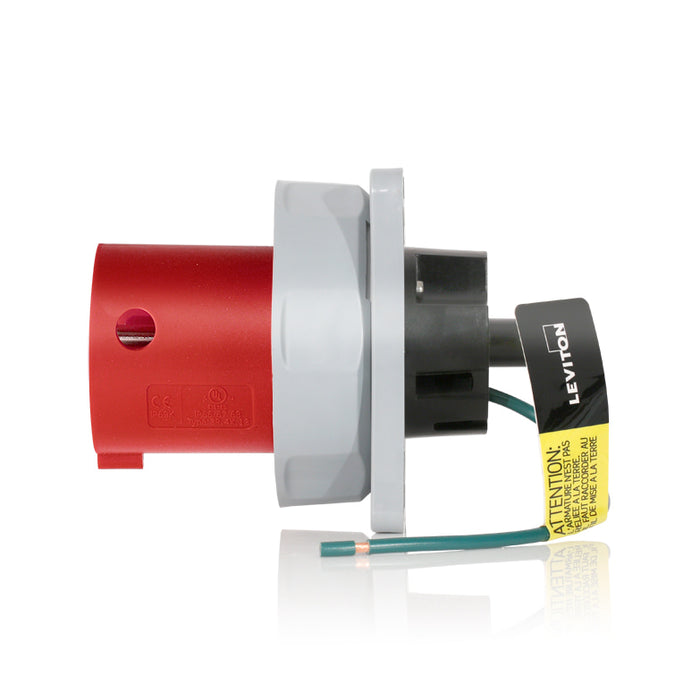 Leviton 60 Amp Pin And Sleeve Inlet-Red (360B7WLEV)