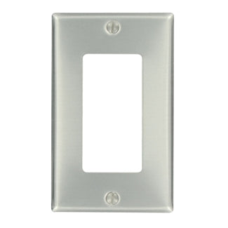 Leviton 1-Gang Decora/GFCI Device Decora Wall Plate Standard Size Aluminum Device Mount Aluminum (83401)