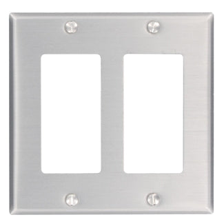 Leviton 2-Gang Decora/GFCI Device Decora Wall Plate Standard Size Aluminum Device Mount (83409)