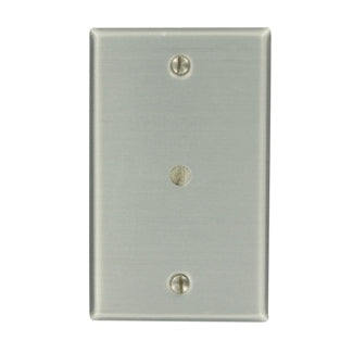 Leviton 1-Gang .312 Inch Hole Device Telephone/Cable Wall Plate Standard Size Aluminum Box Mount Aluminum (83013)