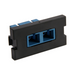 Leviton Duplex SC Fiber Adapter MOS (Multimedia Outlet System) Module Zirconia Ceramic Sleeve 1 Unit High Black (41291-2CE)