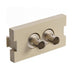 Leviton Duplex ST Fiber Adapter MOS (Multimedia Outlet System) Module Phosphor Bronze Sleeve 1 Unit High Ivory (41291-2TI)